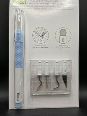Cricut Weeding Kit - White & Light Blue Ergonomic Tool Set